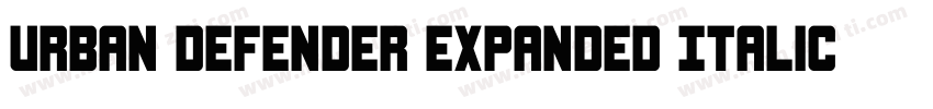 Urban Defender Expanded Italic Expa字体转换